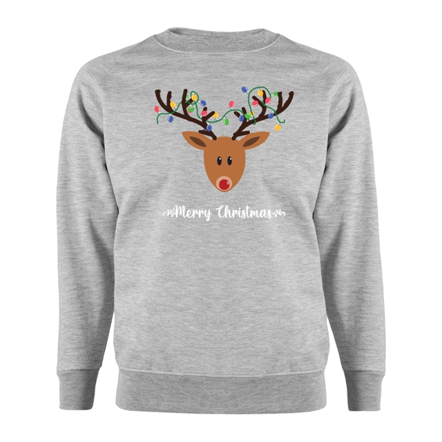 Reindeer Fairy Lights Christmas Sweatshirt - Adult