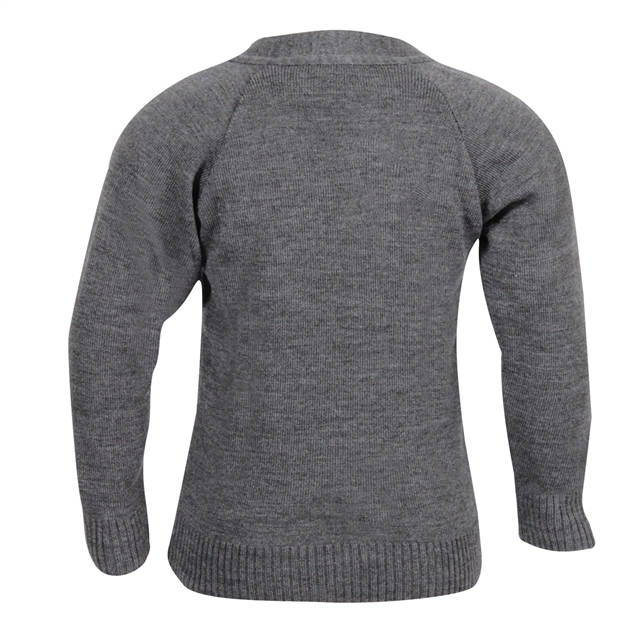 Grey Knitted School Cardigan