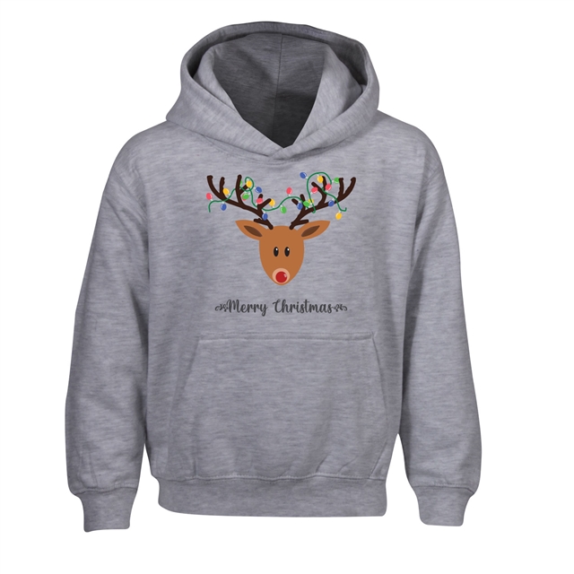 Reindeer Fairy Lights Christmas Hoodie - Child