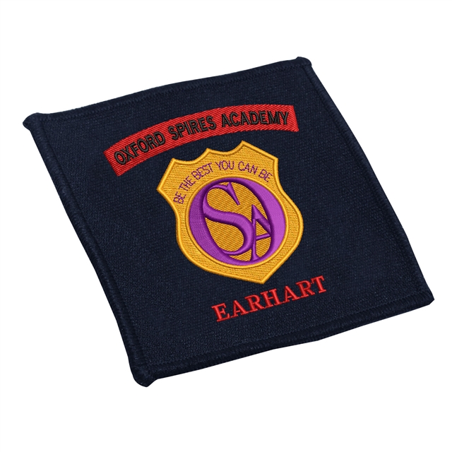 Oxford Spires Academy Yrs 7 to 9 Sept 2026 Sew On Badge - Earhart (Red)