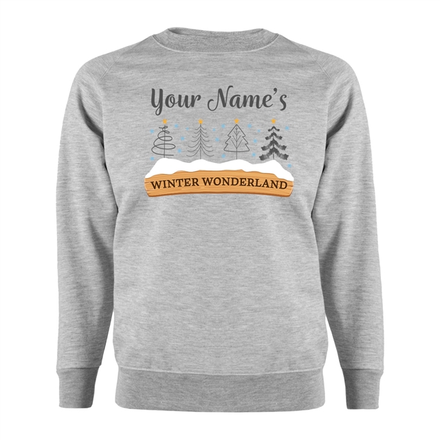 Personalised Winter Wonderland Christmas Sweatshirt - Adult
