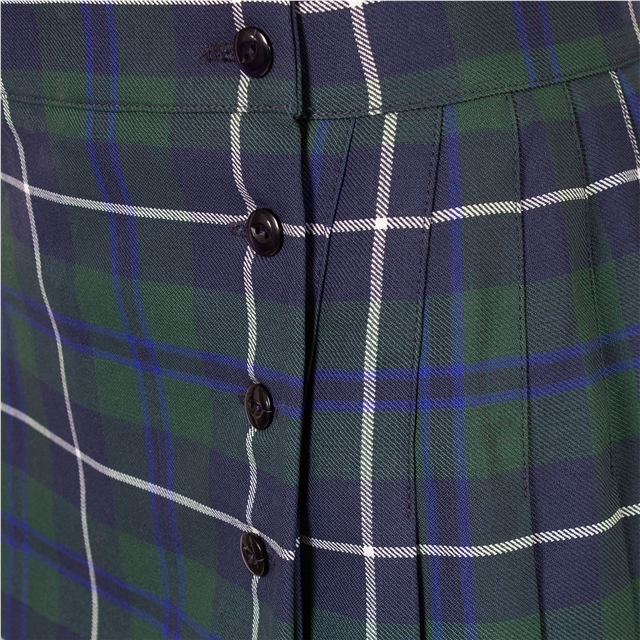The Folkestone School for Girls Kilt Style Tartan Skirt