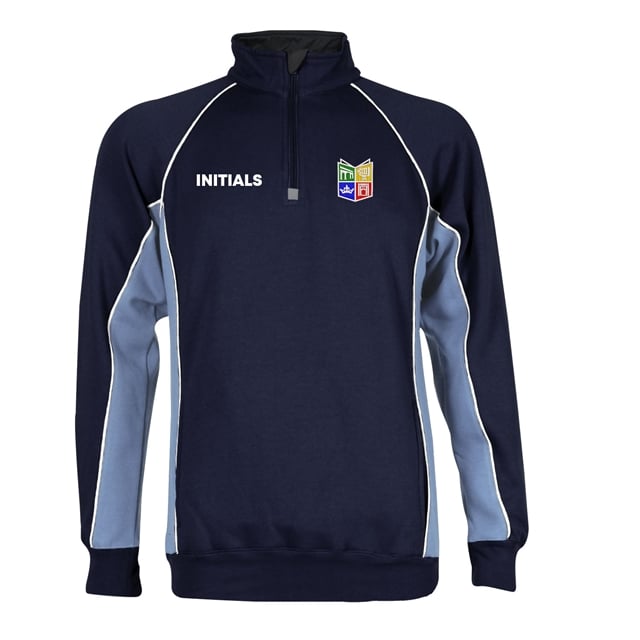 Abbeyfield School PE 1/4 Zip Sweatshirt with Initials