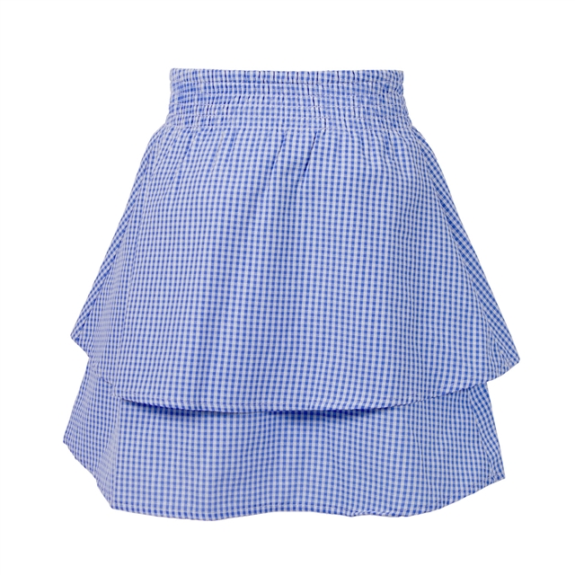 Gingham Tiered School Skirt