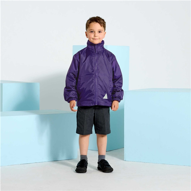 Purple Showerproof School Coat