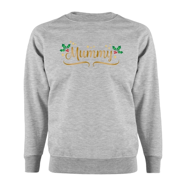 Personalised Metallic Name & Holly Christmas Sweatshirt - Adult