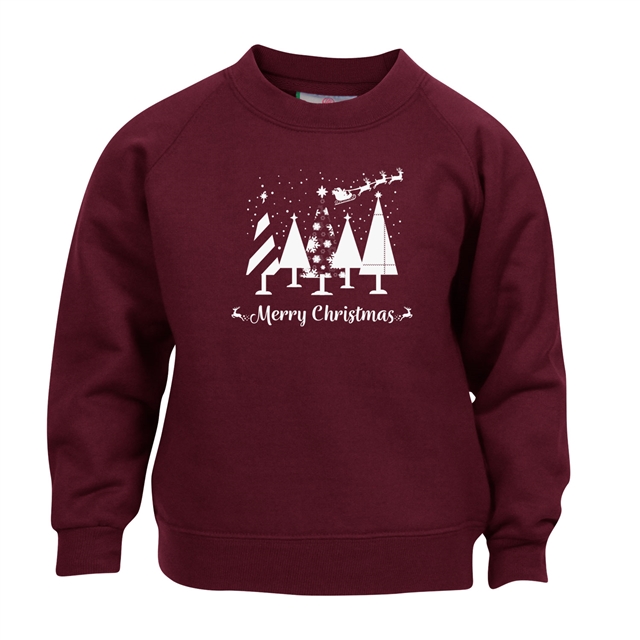 Merry Christmas Trees Sweatshirt - Child
