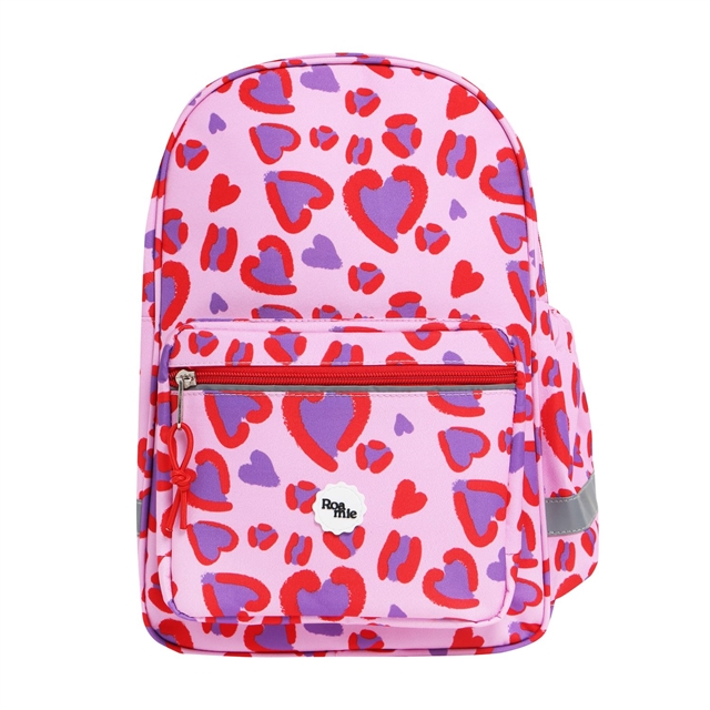 Roamie classic hearts school backpack made from 100% recycled plastic bottles