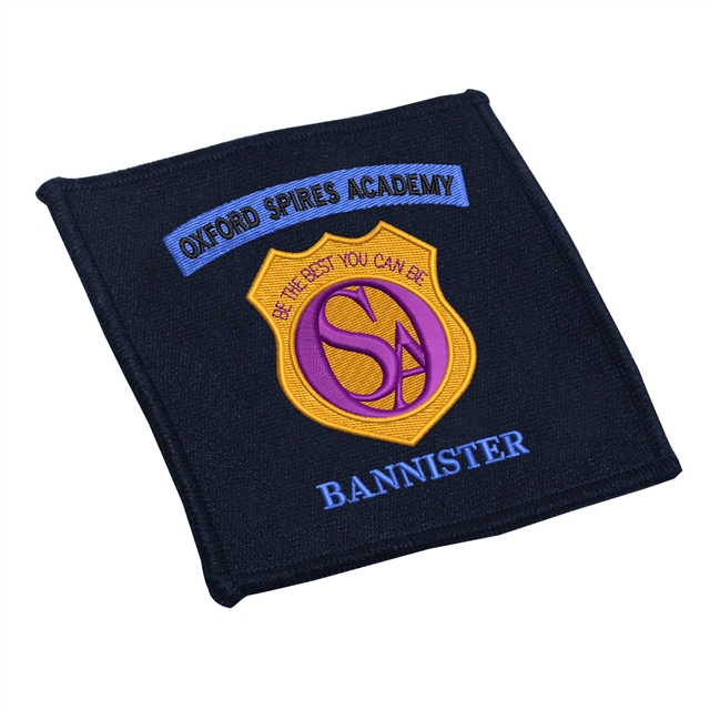 Oxford Spires Academy Yrs 7 to 9 Sept 2026 Sew On Badge - Bannister (Blue)