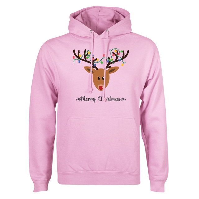 Reindeer Fairy Lights Christmas Hoodie - Adult