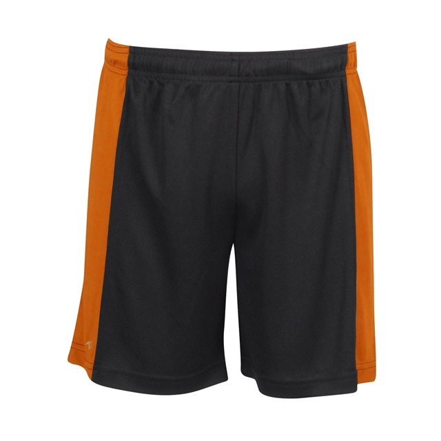 Black Orange Unisex Sports Shorts