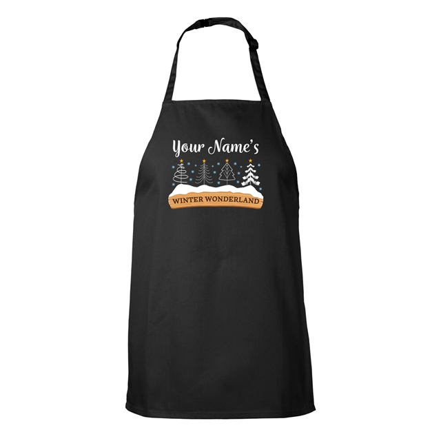 Personalised Winter Wonderland Christmas Apron - Child