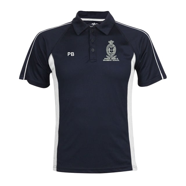 Prince Henry's Grammar School Personalised Unisex Polo Shirt - Initials