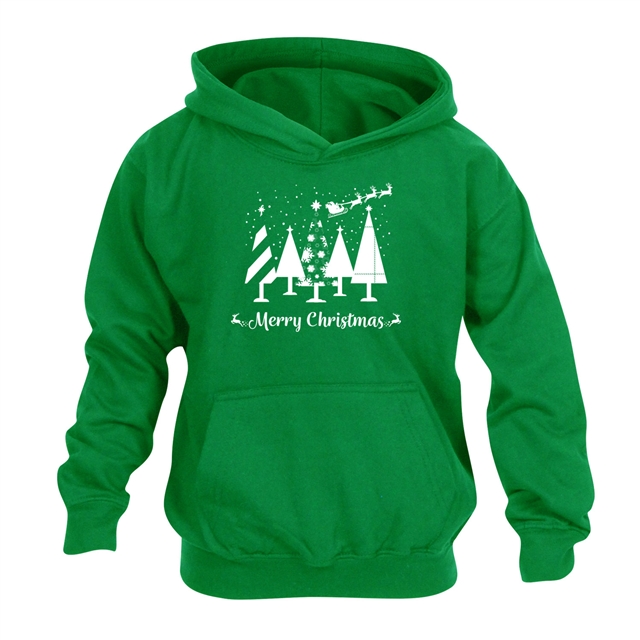 Merry Christmas Trees Hoodie - Child