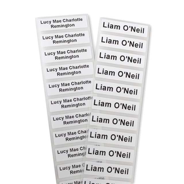 Iron On Name Labels - 20 Per Pack