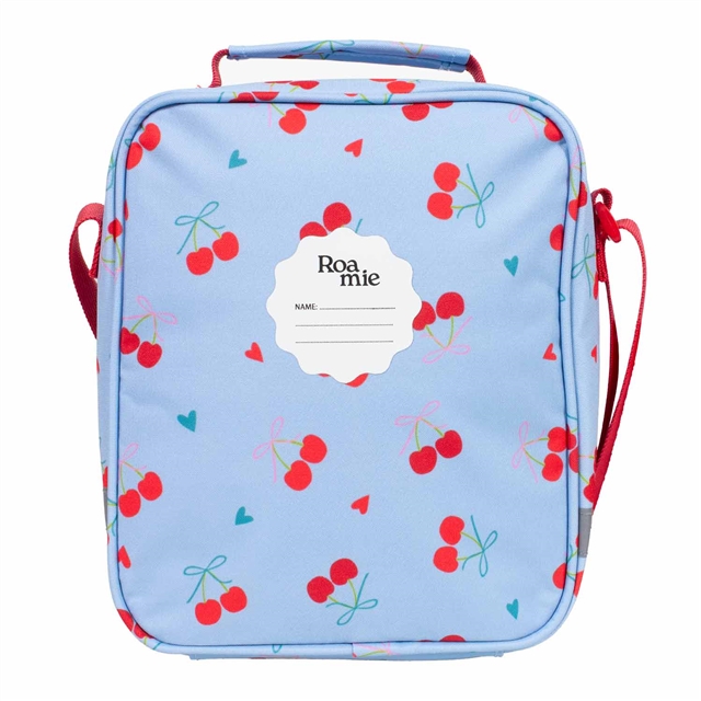Eco-friendly cherry design children's lunch box with name label