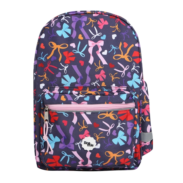 Roamie classic bows school backpack made from 100% recycled plastic bottles