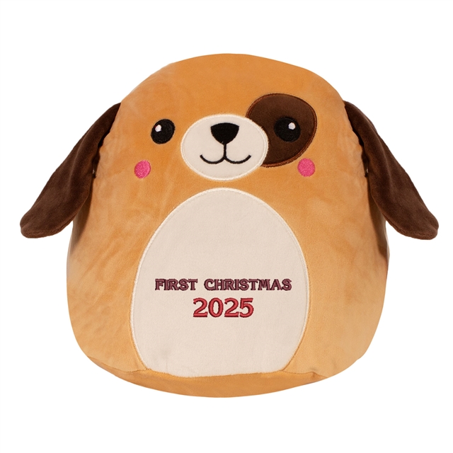 Personalisable First Christmas Dog Soft Toy