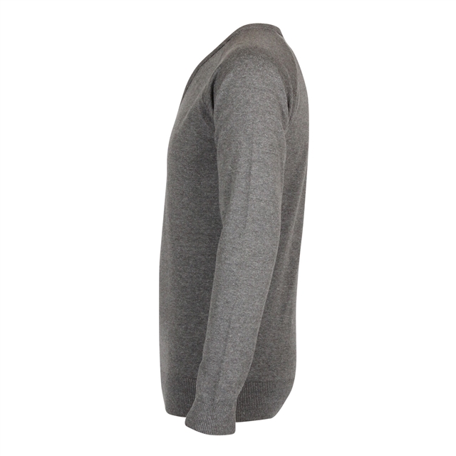 Grey Fine Knit Cotton Blend School Jumper