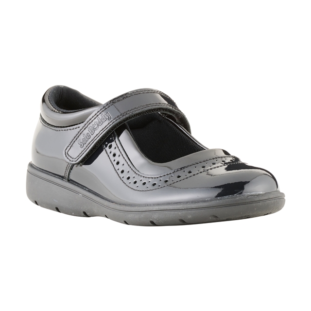 Junior Girls Black Patent Mary Jane Shoes