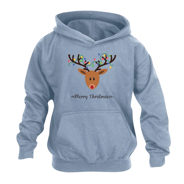Reindeer Fairy Lights Christmas Hoodie - Child