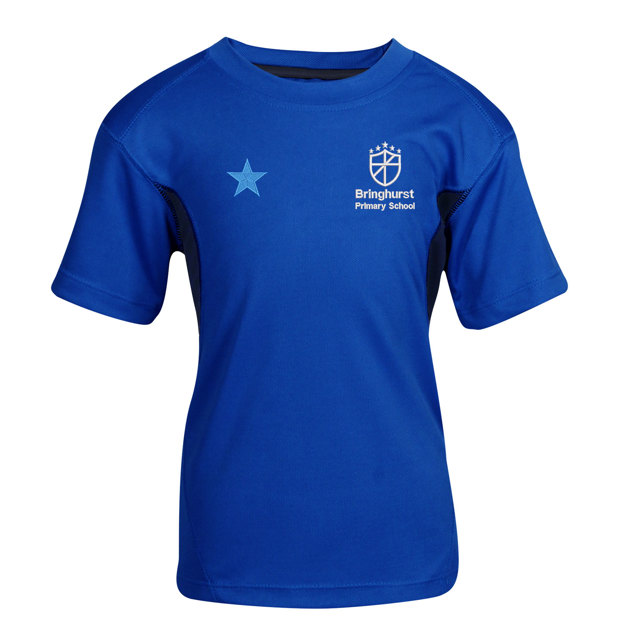 Bringhurst Primary Unisex Sports T-Shirt - Blue House
