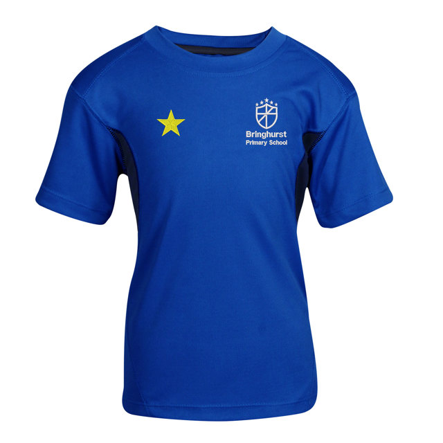 Bringhurst Primary Unisex Sports T-Shirt - Yellow House