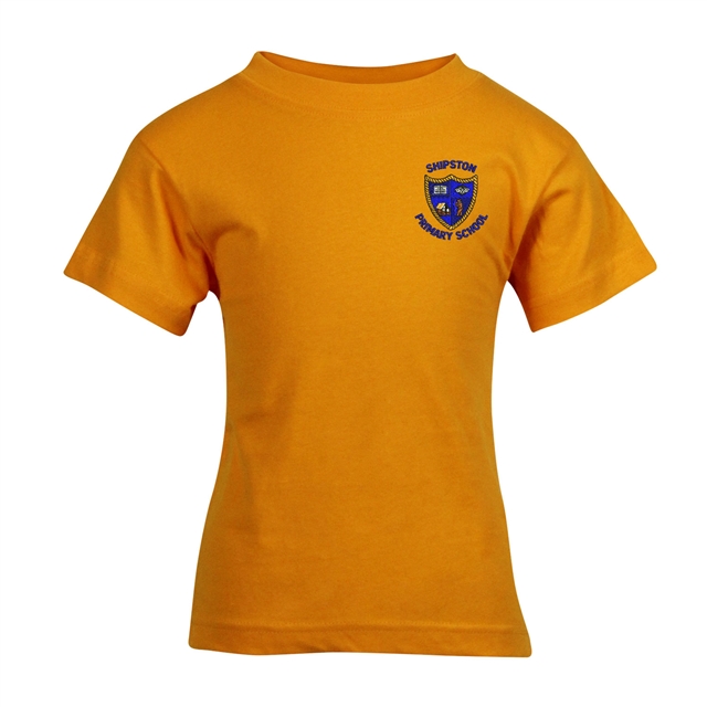 Shipston Primary School PE Cotton T-Shirt - Badger (Yellow)