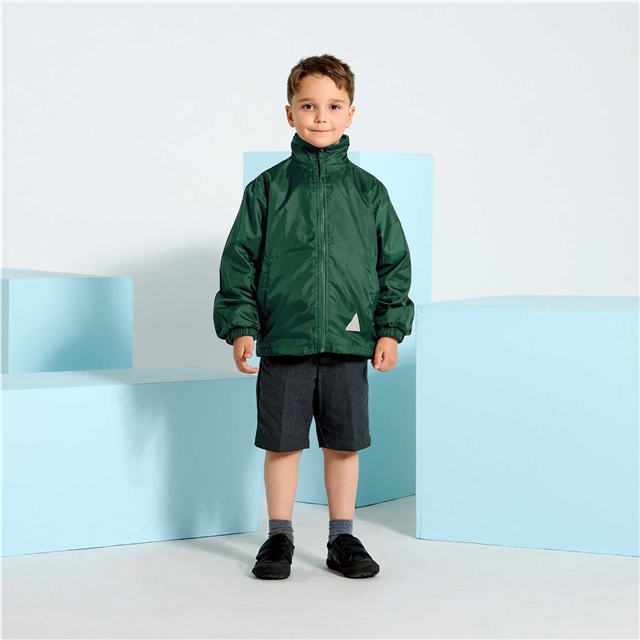 Bottle Green Showerproof School Coat