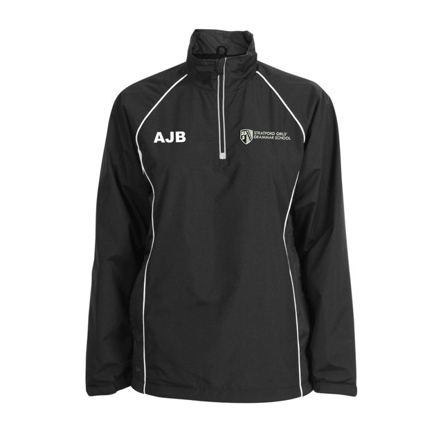 Stratford Girls Grammar School Showerproof 1/4 Zip Jacket with Initials- Years 8-11