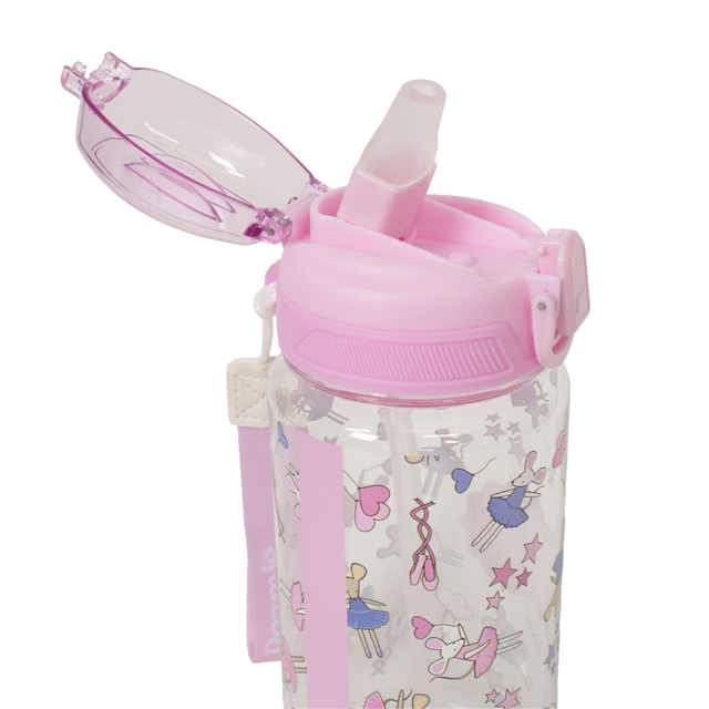 Close up of ballerina classic water bottle showing secure drinking cap