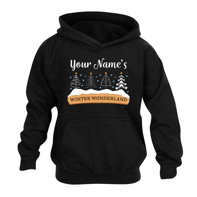 Personalised Winter Wonderland Christmas Hoodie - Child