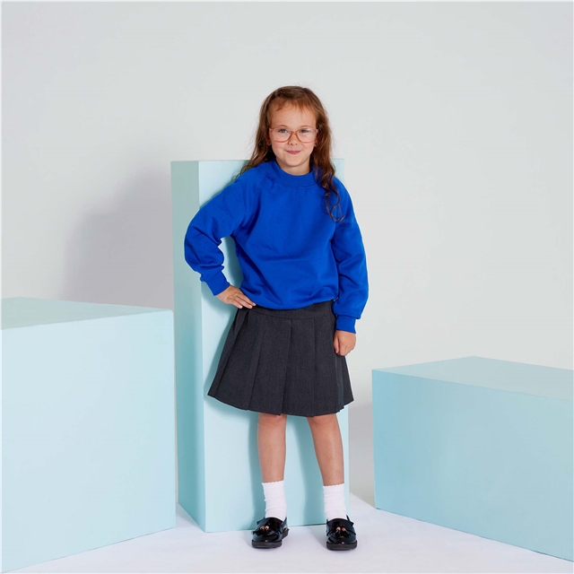 Grey Junior Pleated Skirt