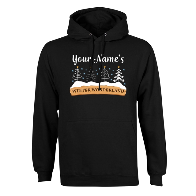 Personalised Winter Wonderland Christmas Hoodie - Adult