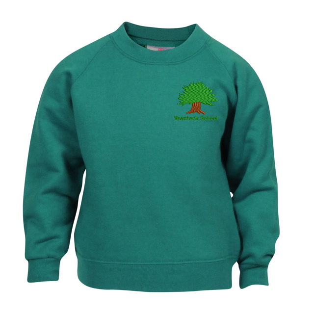 Yewstock School Green Crew Neck Sweatshirt - Nursery to Year 6