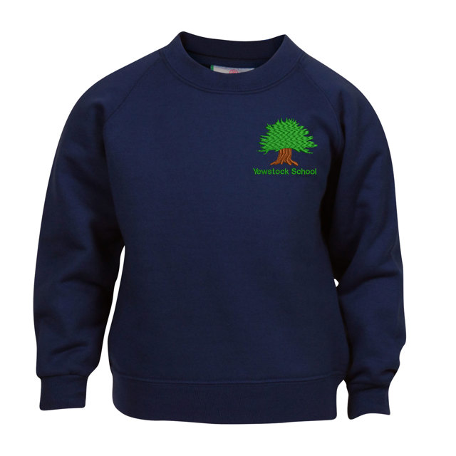 Yewstock School Navy Crew Neck Sweatshirt - Year 7 to 9