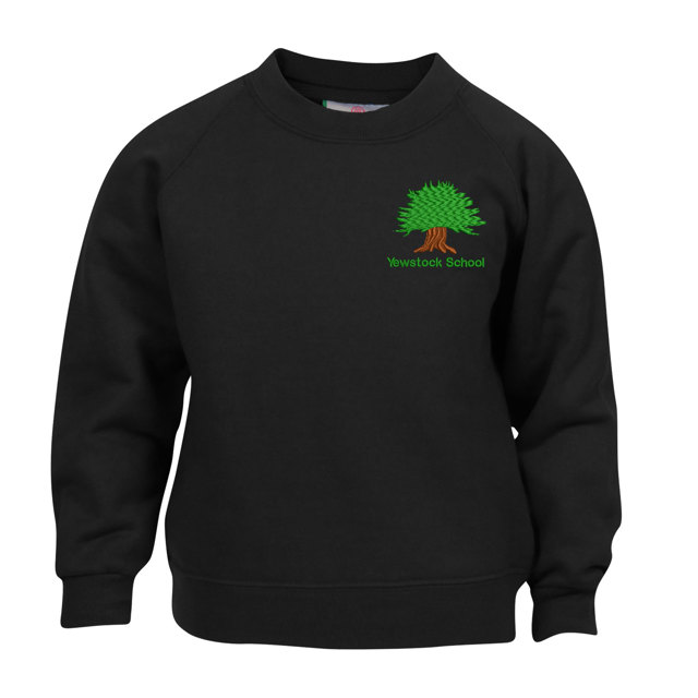 Yewstock School Black Crew Neck Sweatshirt - Year 10 to 11 