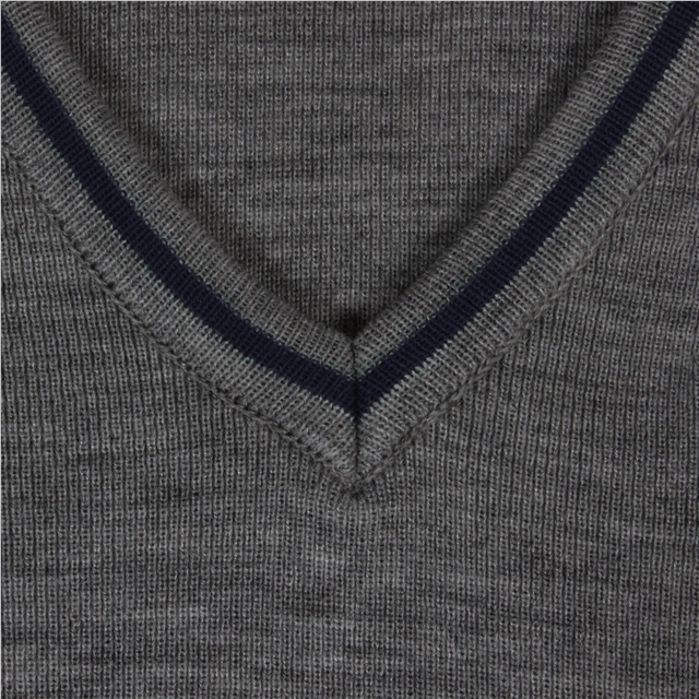 Stour Valley V Neck Jumper with Stripe