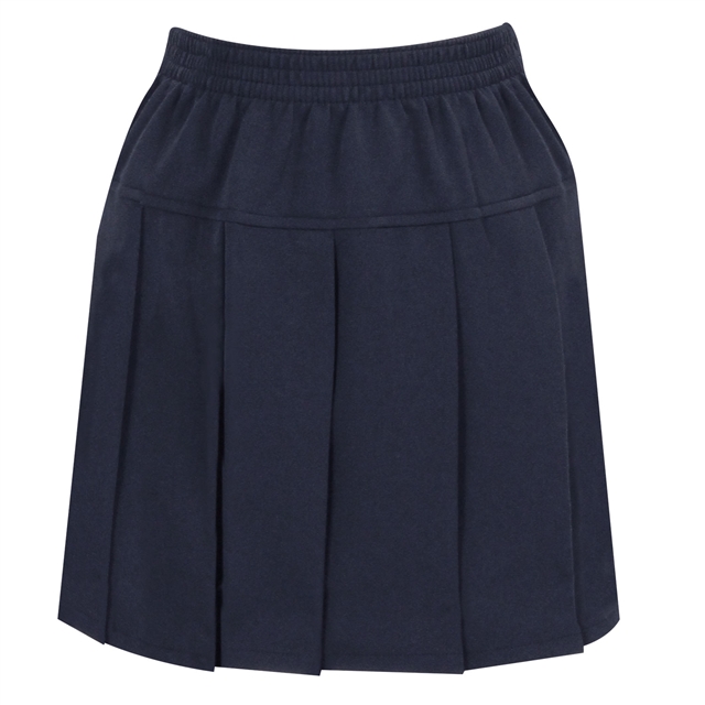 Navy Junior Pleated School Skirt