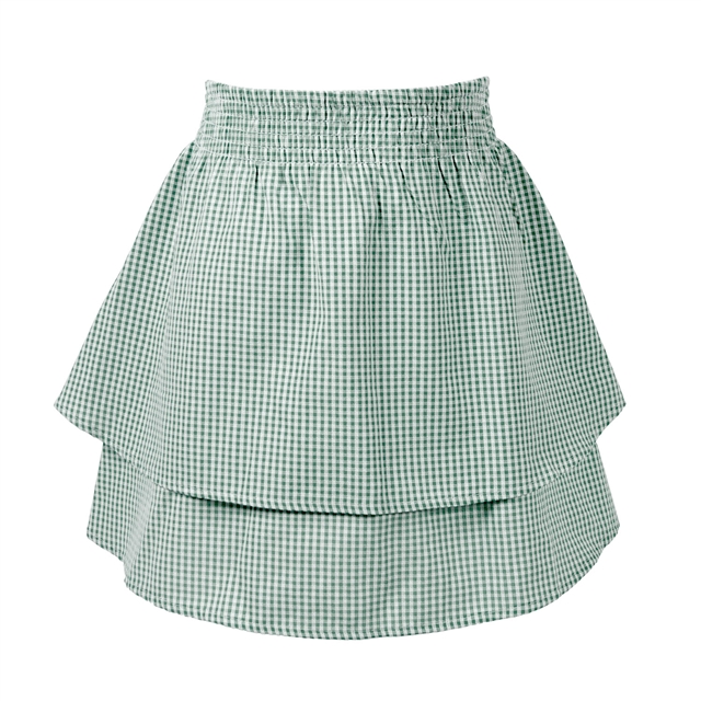 Gingham Tiered School Skirt