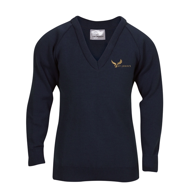 St John’s Church of England Academy V Neck Jumper- 22" to 26"