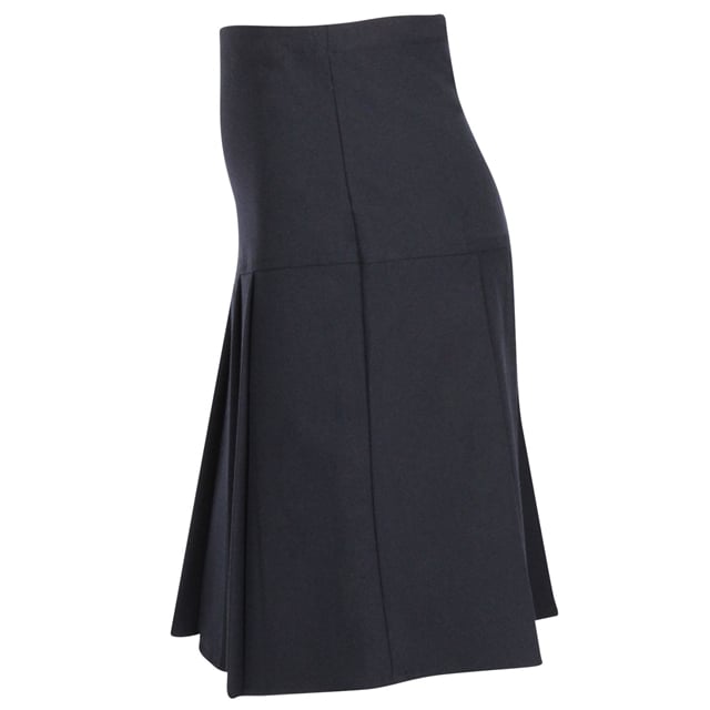 Navy Senior Pleated School Skirt