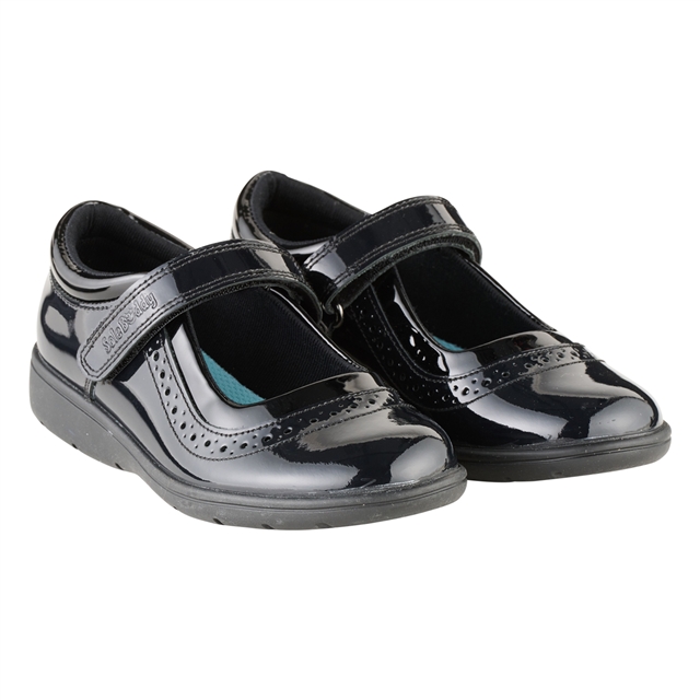 Junior Girls Black Patent Mary Jane Shoes