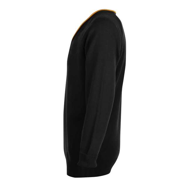 Milton Keynes Academy Knitted V-Neck Jumper with Stripe