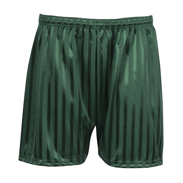 Bottle Green Shadow Stripe PE Shorts