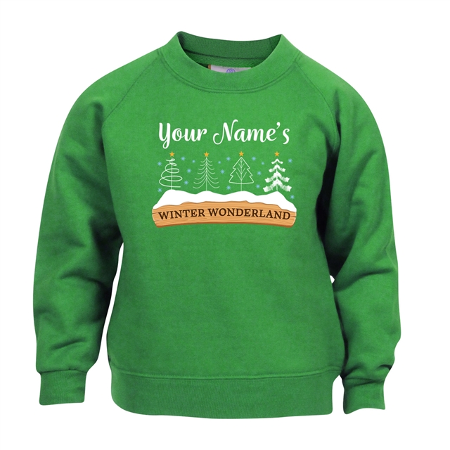 Personalised Winter Wonderland Christmas Sweatshirt - Child