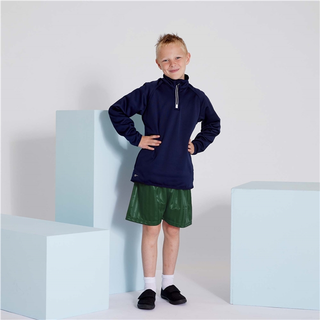 Bottle Green Shadow Stripe PE Shorts