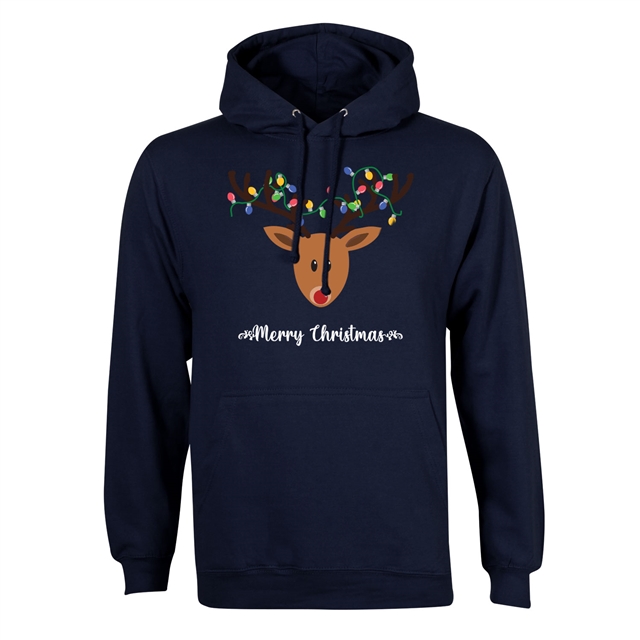 Reindeer Fairy Lights Christmas Hoodie - Adult