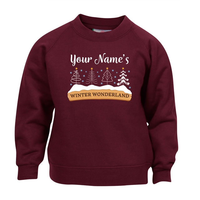 Personalised Winter Wonderland Christmas Sweatshirt - Child