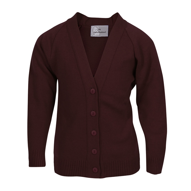 Maroon Knitted School Cardigan